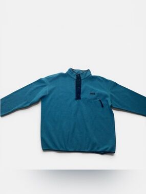 Columbia Men's Helvetia Half Snap Fleece Pullover Turquoise Blue Men’s Size XXL